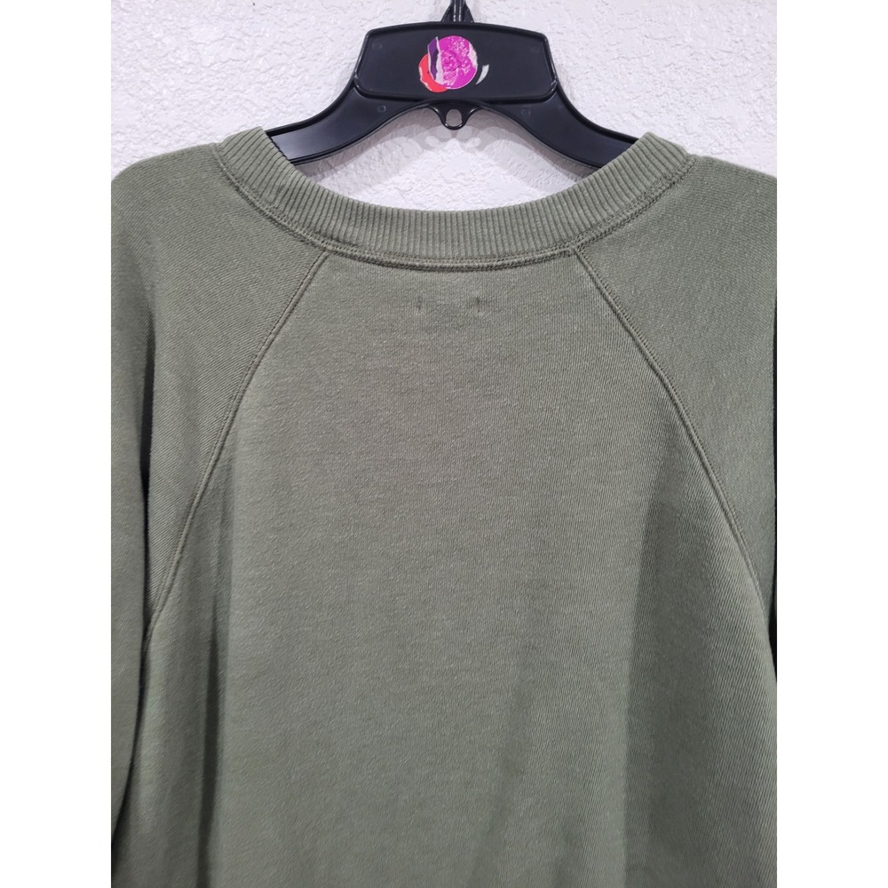 Aerie Womens Olive Green Oversized Raglan Crewneck Sweatshirt Medium #23 - Picture 6 of 6